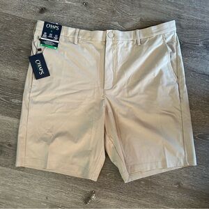 NWT Men’s 38 9” Inseam Chaps Golf Khaki Shorts Slim Fit Moisture Wicking Stretch